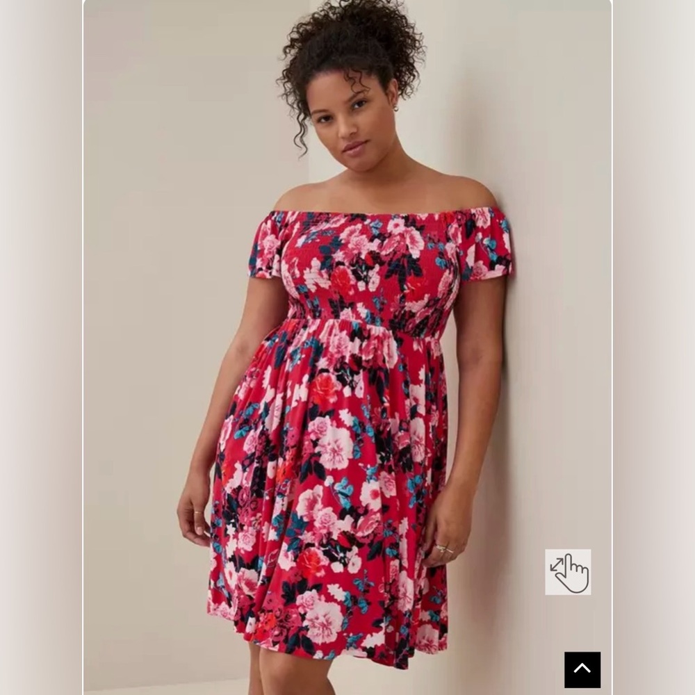 Torrid Super Soft Floral Skater Dress Size 0
